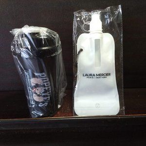 blender bottle/jar & collapsible water bottle bundle NWT
